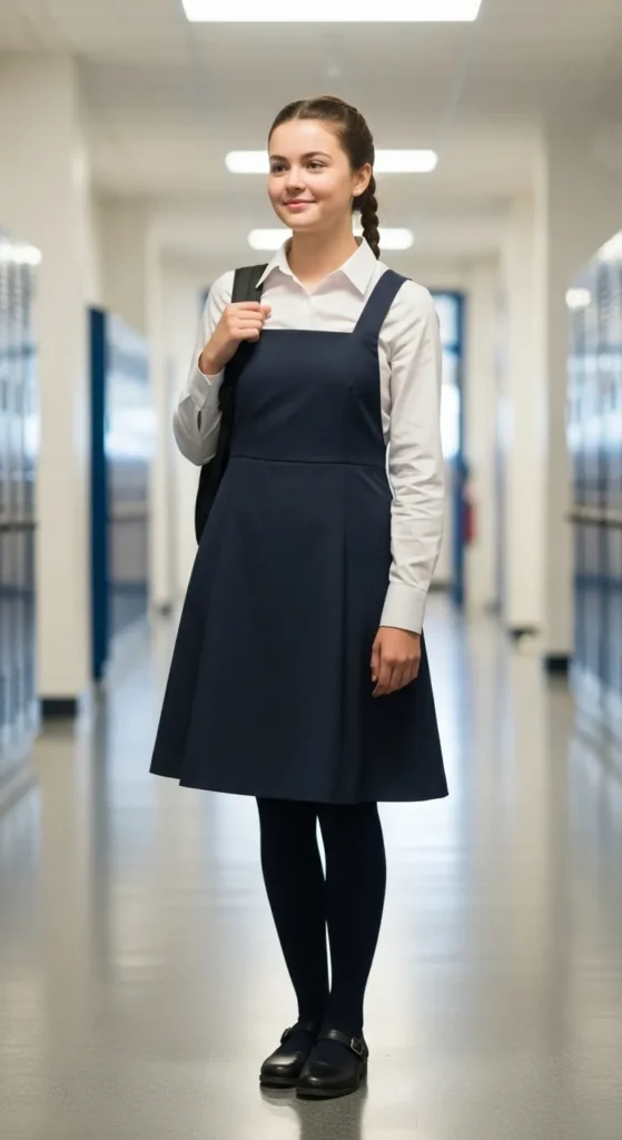 pinafore-dress-button-up-shirt
