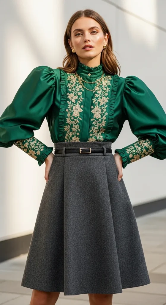 statement-blouses-dark-skirts
