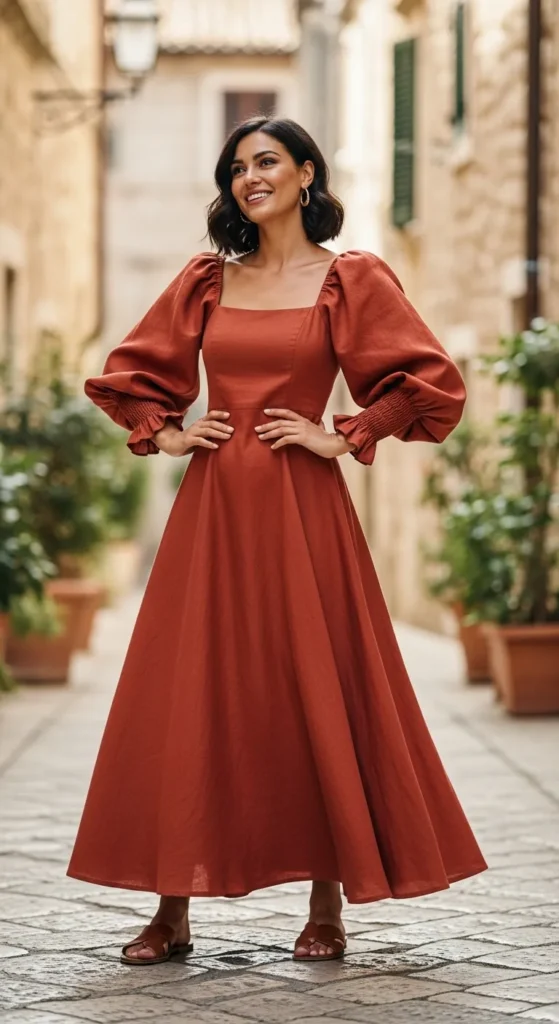 balloon-sleeve-dress