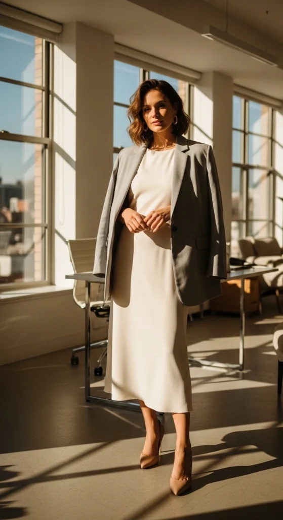 blazer-over-midi-dress