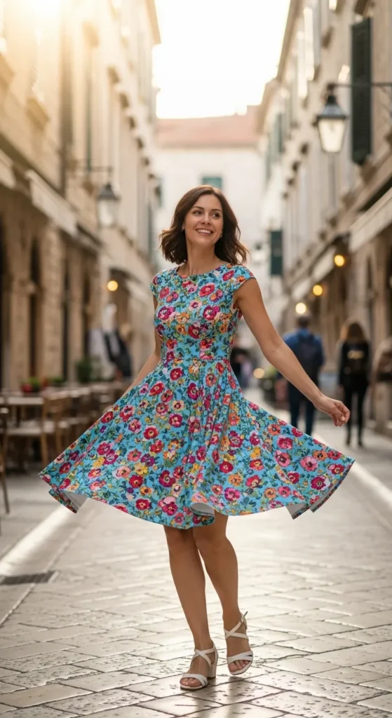 cap-sleeve-fit-and-flare-dress