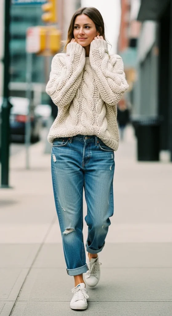 chunky-knit-and-boyfriend-jeans
