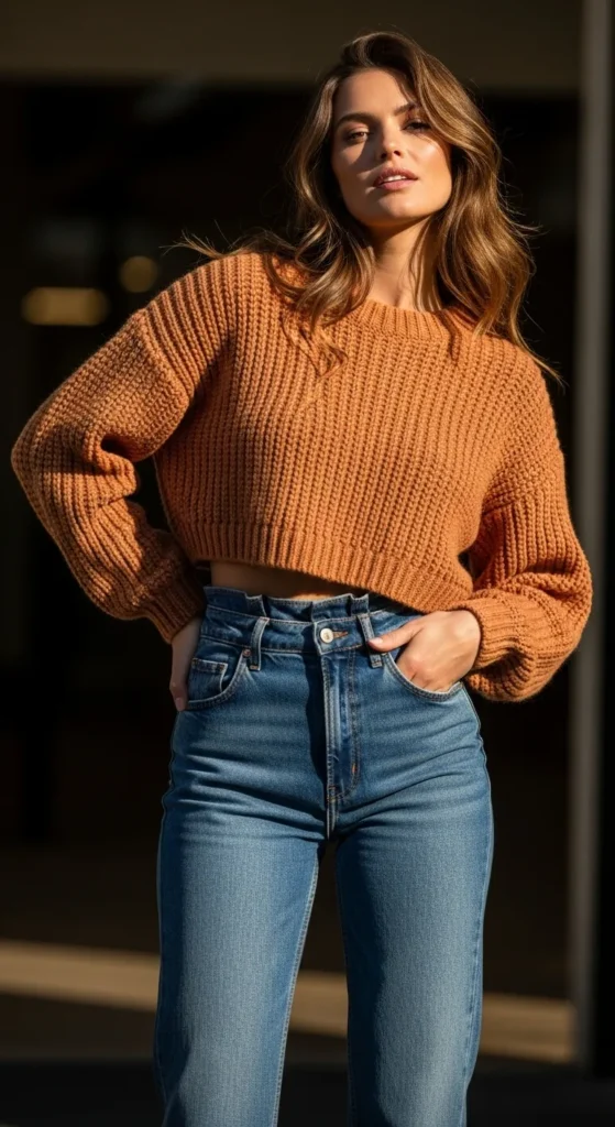 cropped-sweater-and-high-waist-jeans