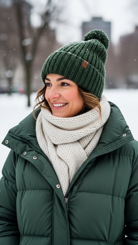 down-jacket-and-scarf