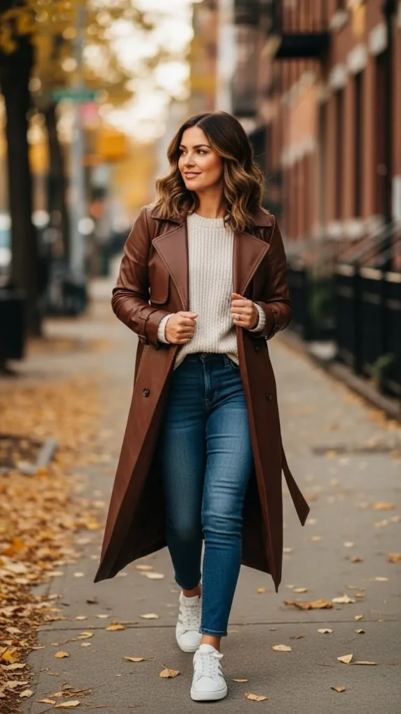 leather-trench-sneakers