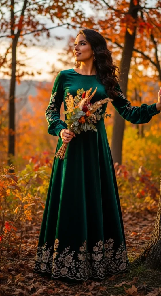long-sleeve-velvet-dress