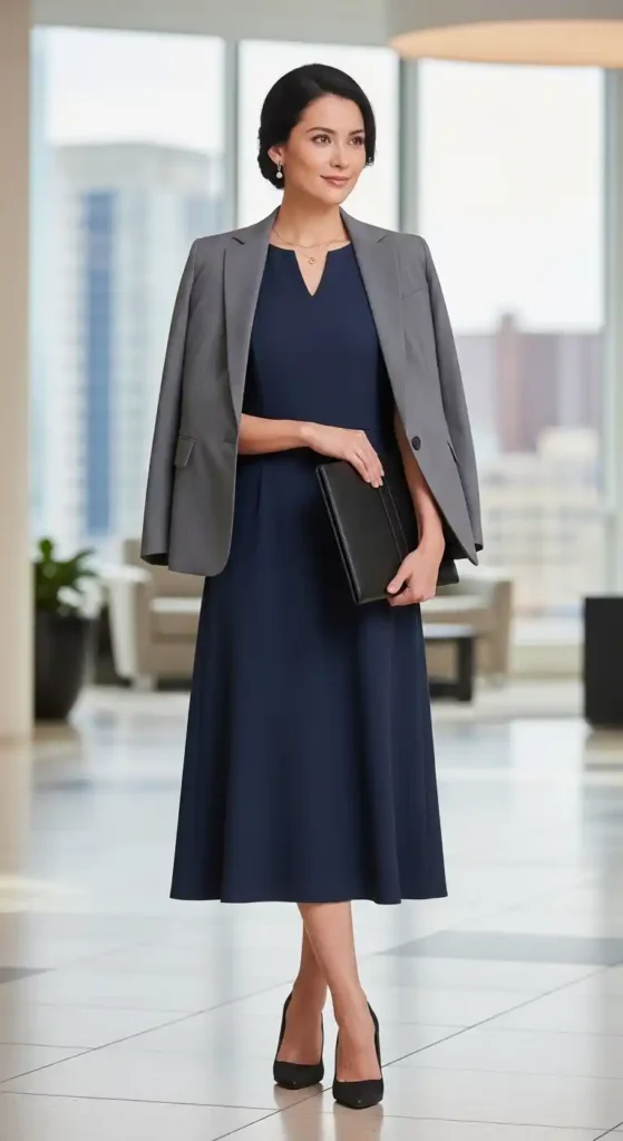 midi-dress-with-blazer