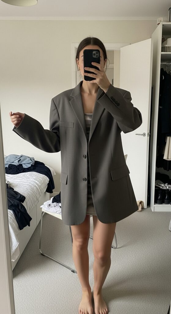 oversized-blazer-with-a-mini-dress
