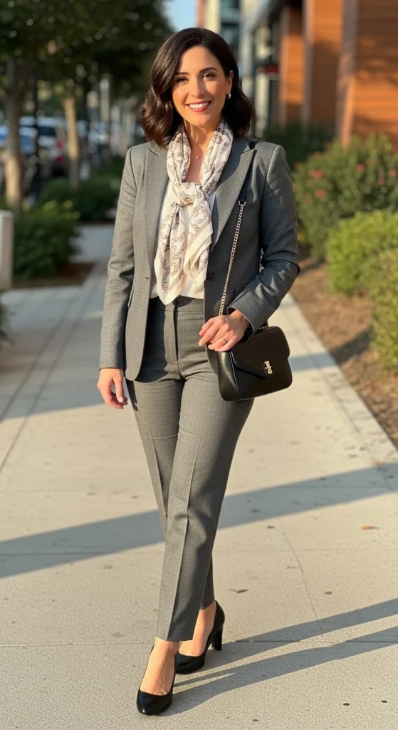 pantsuit-with-patterned-scarf