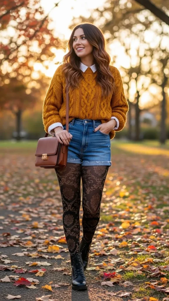 patterned-tights-shorts
