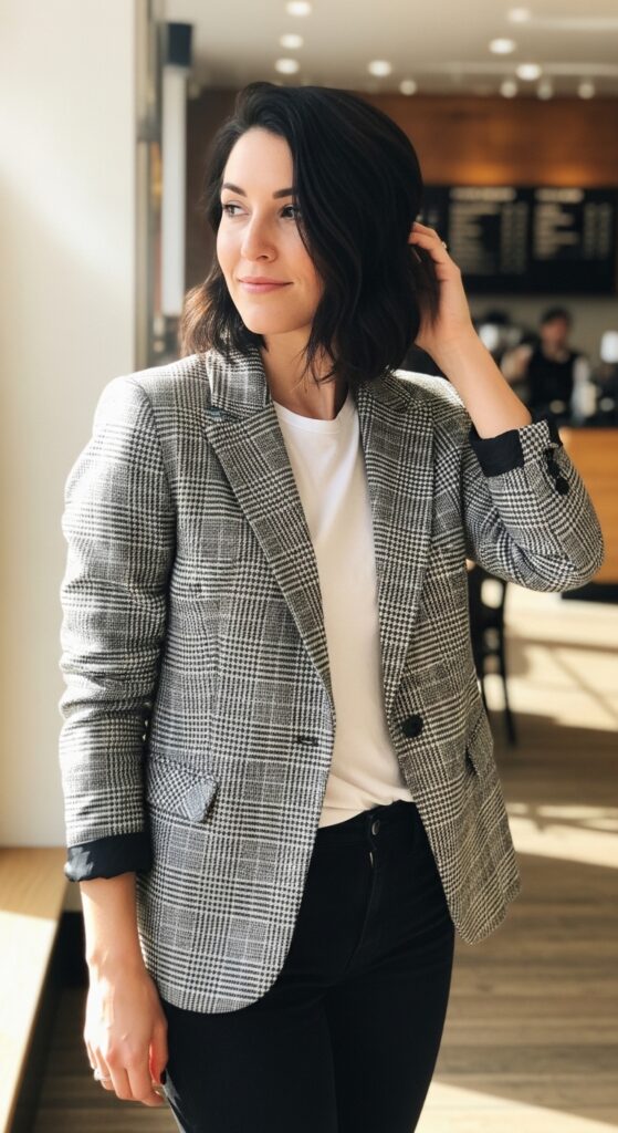 plaid-blazer-with-black-jeans
