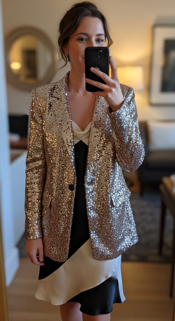 sequin-blazer-over-a-slip-dress

