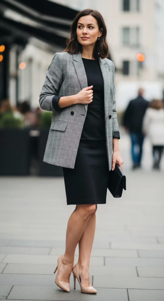 statement-blazer-with-solid-dress
