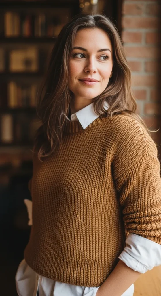sweater-over-button-up