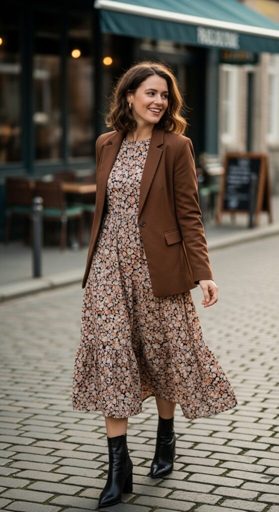 tiered-midi-dress-with-blazer