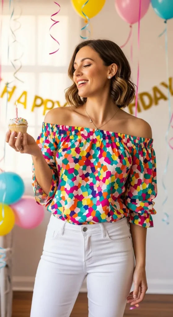 white-jeans-a-colorful-top