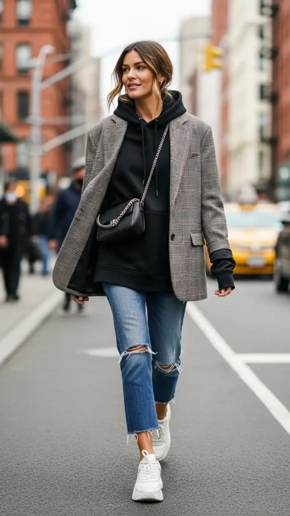 blazer-over-a-hoodie