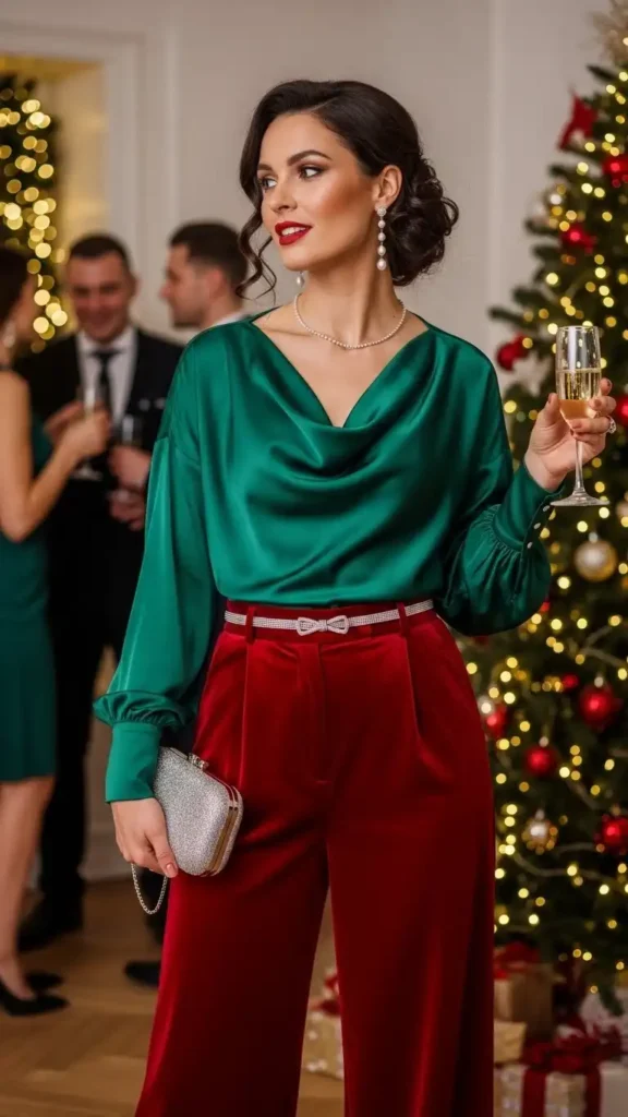 sophisticated-satin-blouse-with-trousers
