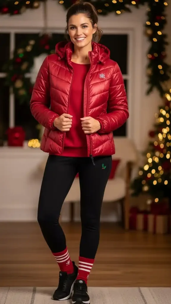 sporty-red-puffer-with-leggings