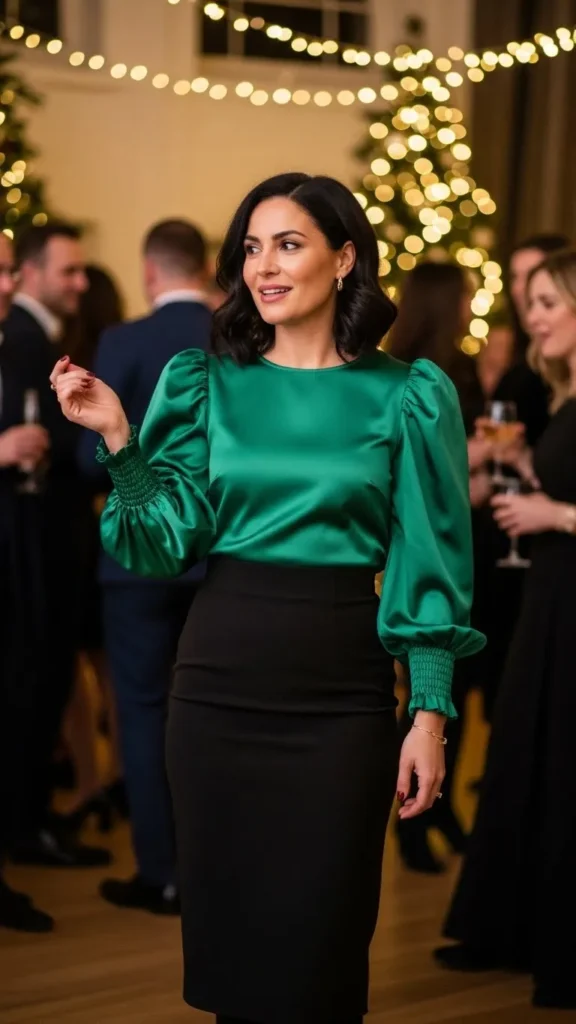 statement-sleeve-top-pencil-skirt