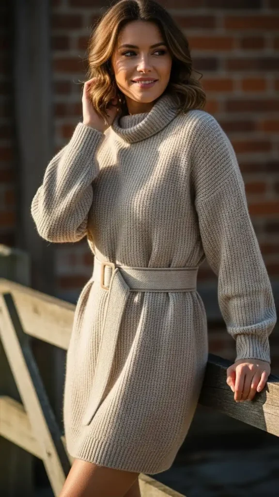 sweater-dress-with-belt