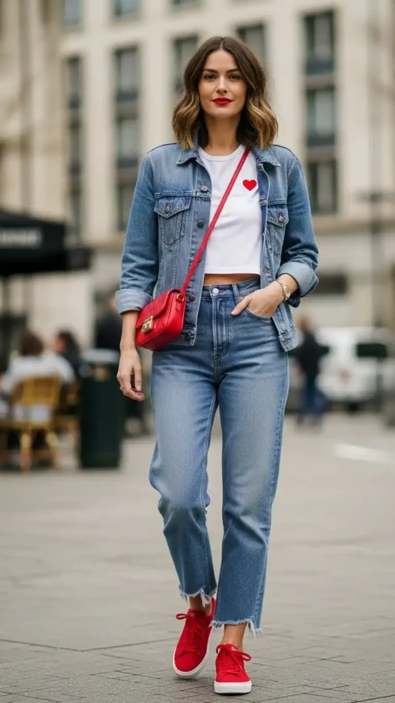 15 Stunning Valentine’s Day Outfit Ideas for Every Style 6 casual-denim-outfit