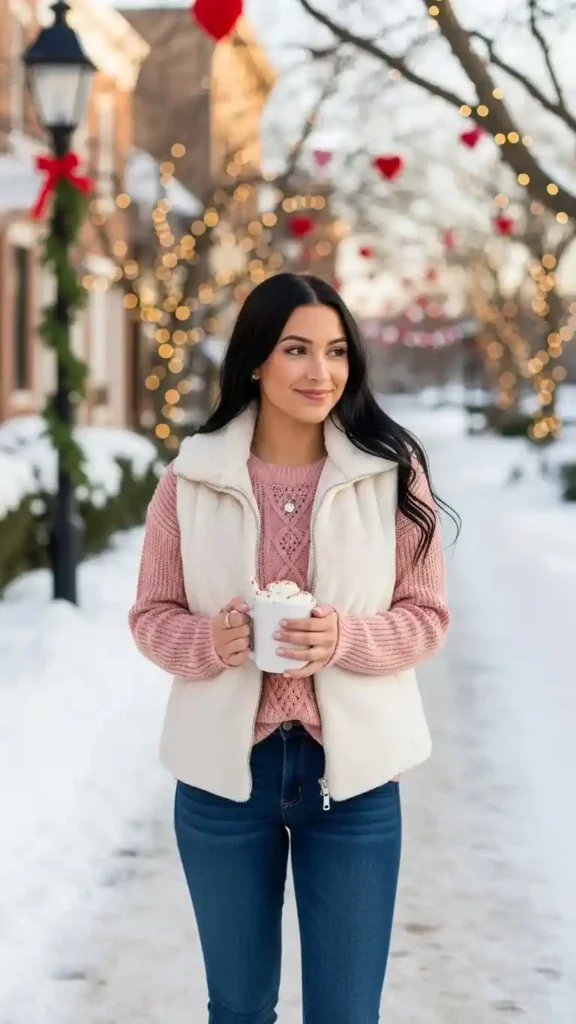 faux-fur-vest-with-sweater-and-jeans