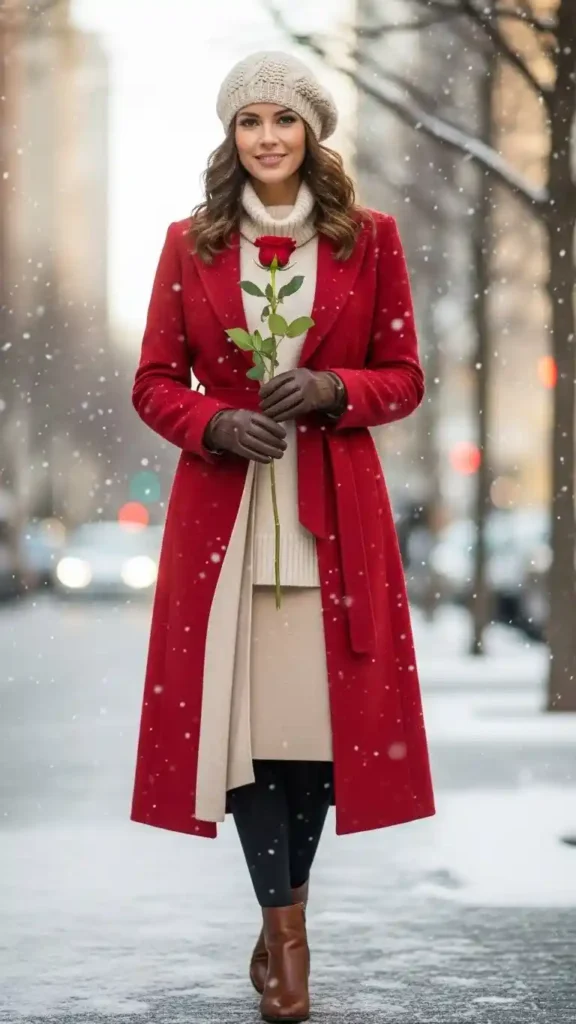 red-wool-coat-with-neutral-layers