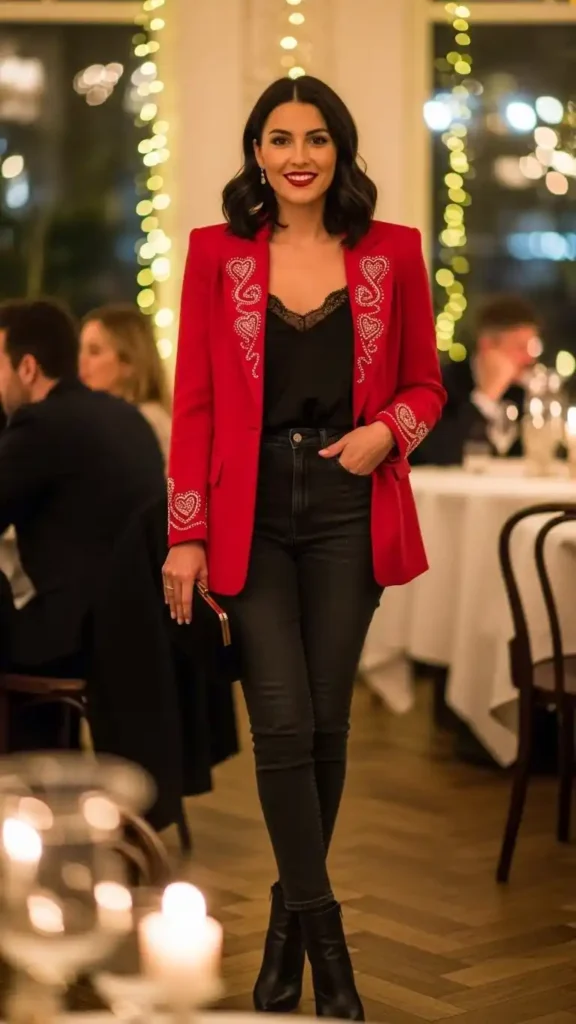 15 Stunning Valentine’s Day Outfit Ideas for Every Style 11 statement-blazer