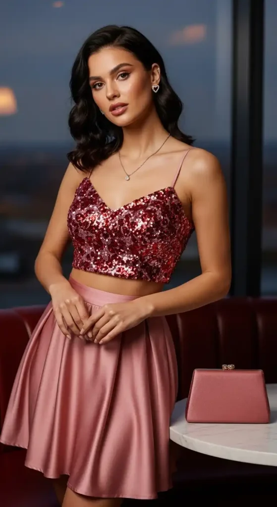 sparkling-crop-top-high-waisted-skirt