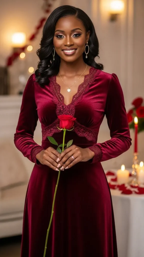 burgundy-velvet-dress