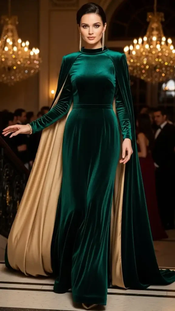 cape-dress-for-dramatic-entrance