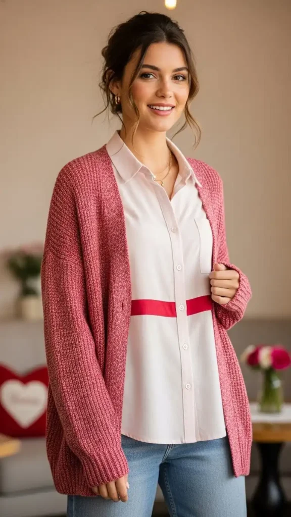 19 Must-Try Latest Casual Valentine’s Day Outfits for Women 10 leather-mini-skirt-and-cozy-knit