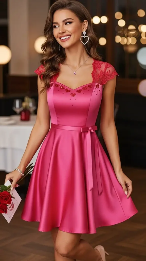 pink-a-line-mini-dress