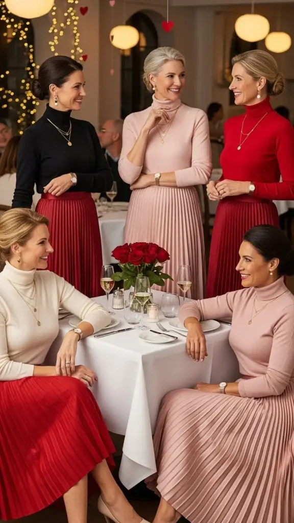 pleated-midi-skirt-fitted-turtleneck