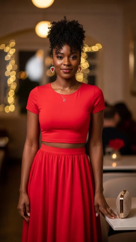 red-crop-top-with-high-waist-skirt