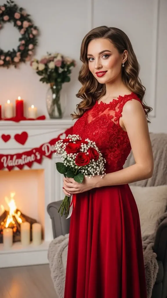 romantic-red-dress-look