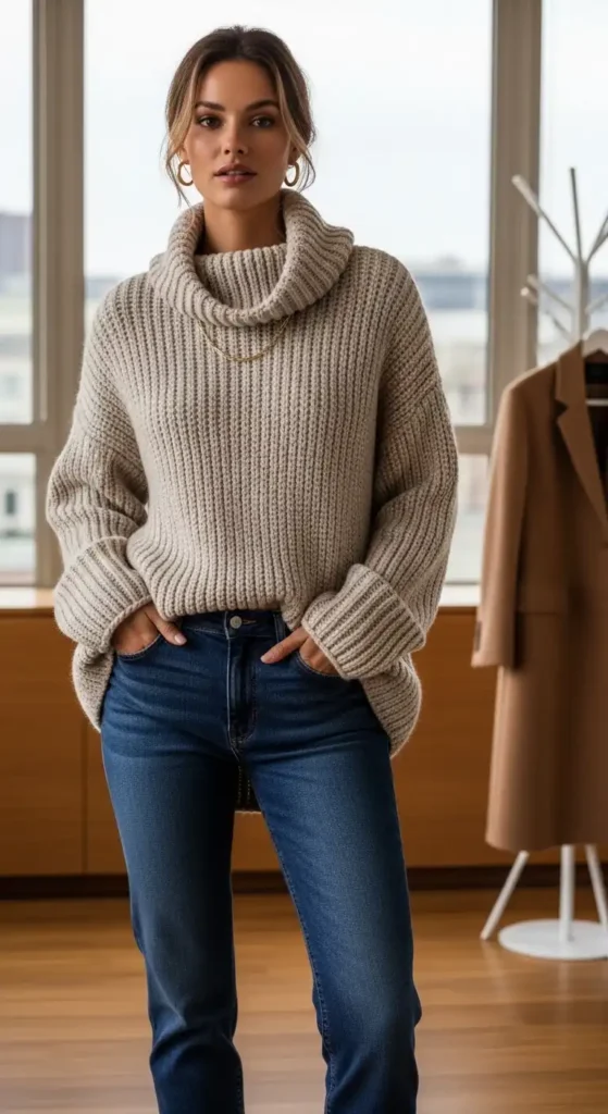 15 Must-Have Pieces for a Winter Capsule Wardrobe for Women 12 oversized-turtleneck-sweater