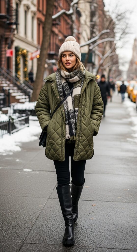 quilted-coat-with-leggings-and-boots