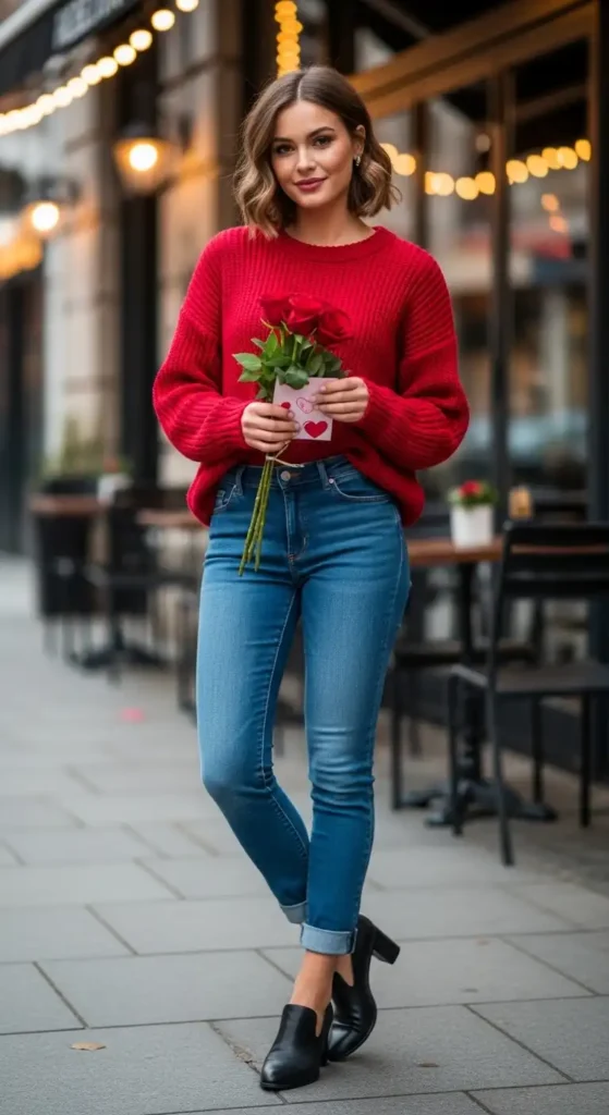 red-sweater-and-skinny-jeans