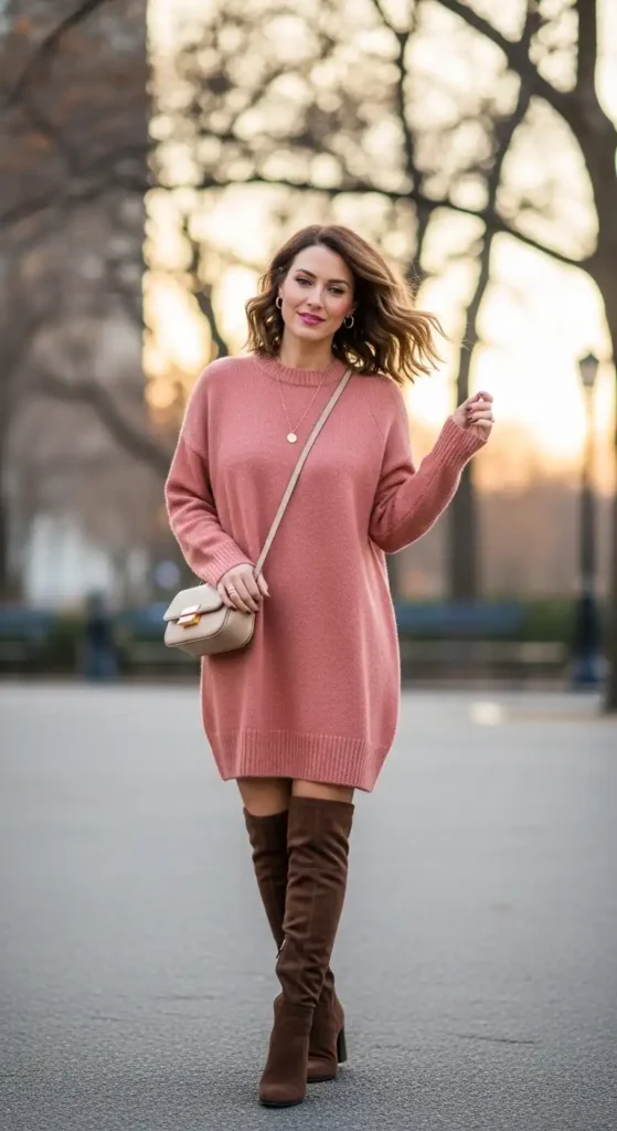 sweater-dress-with-knee-high-boots