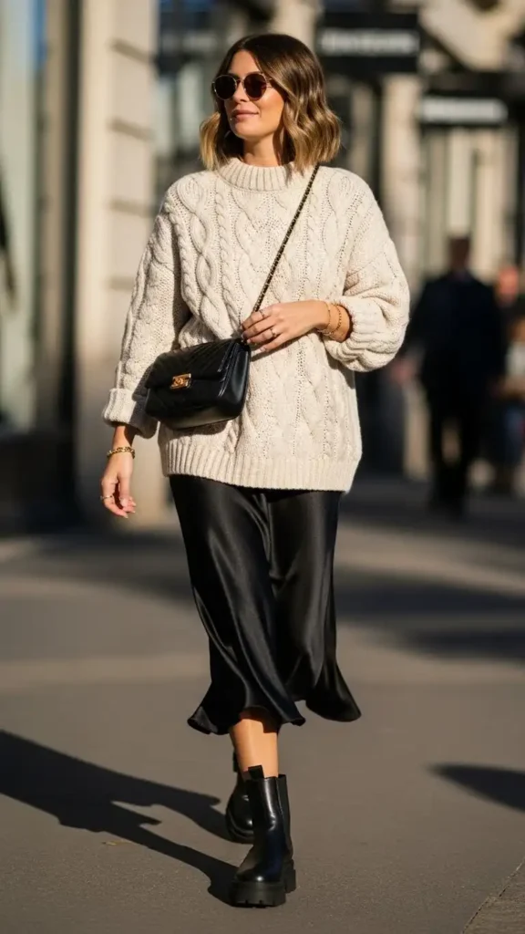 sweater-over-slip-dress