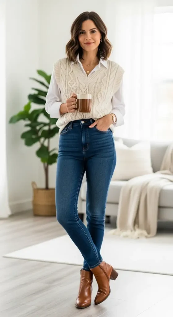 15 Must-Have Pieces for a Winter Capsule Wardrobe for Women 9 sweater-vest