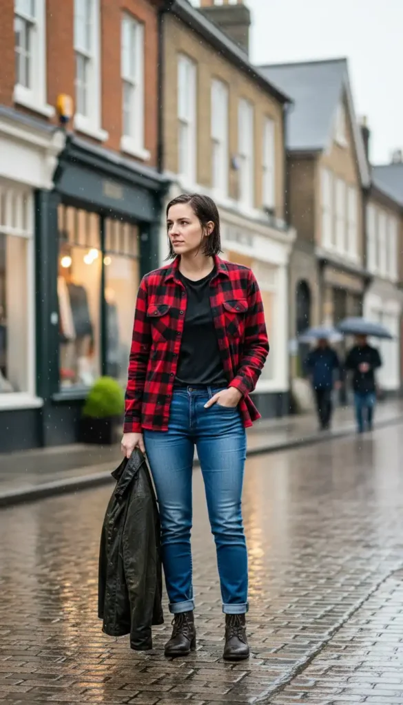 flannel-shirt-and-dark-denim