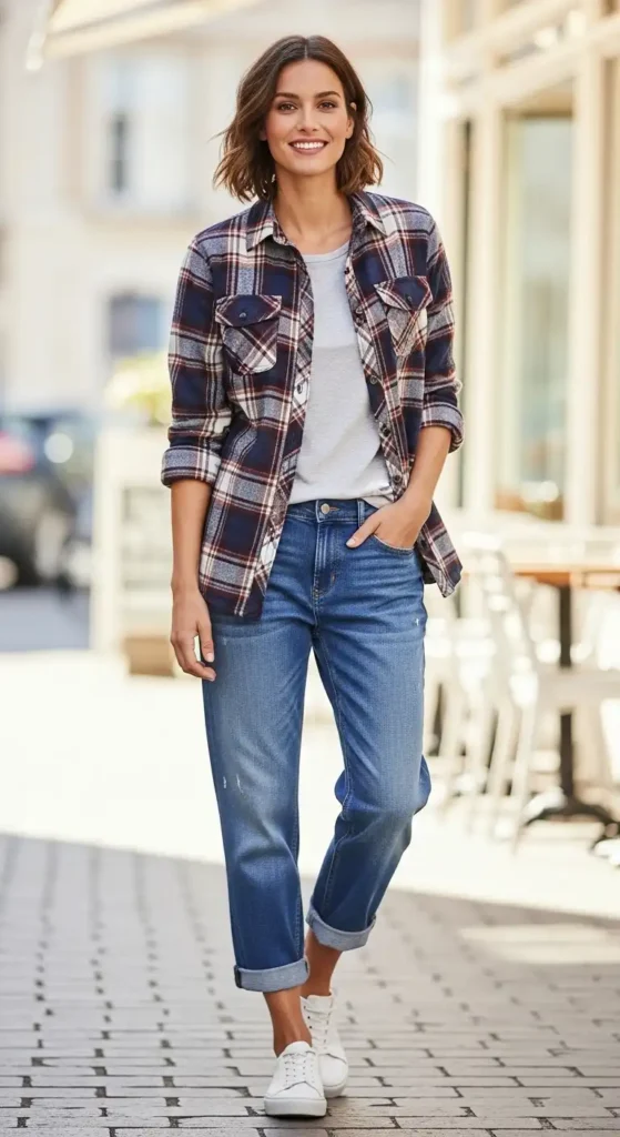 flannel-shirt-tee-and-boyfriend-jeans