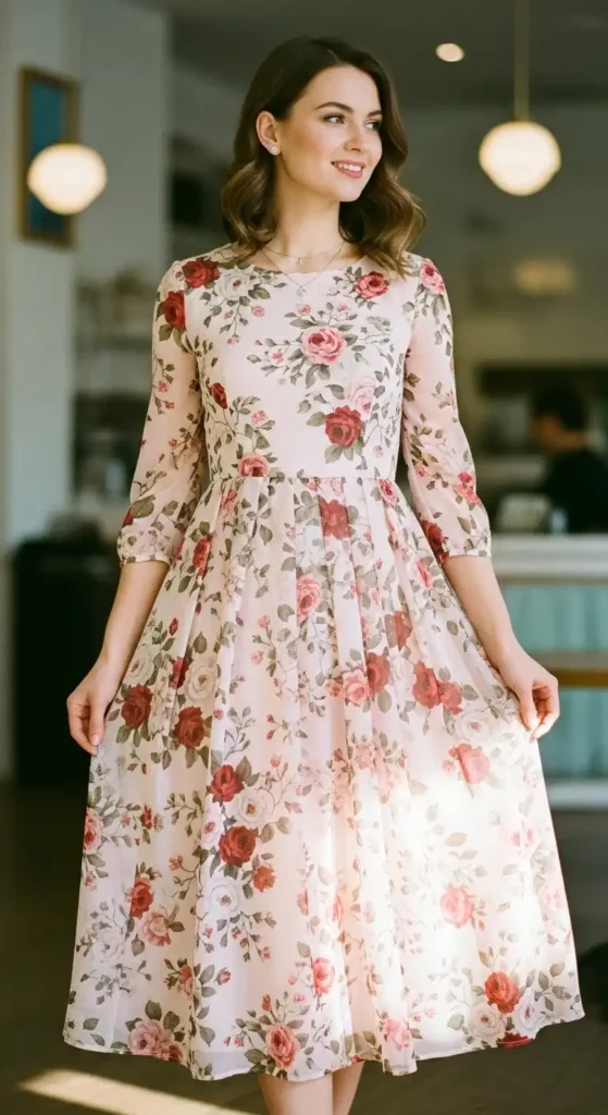 floral-chiffon-dress