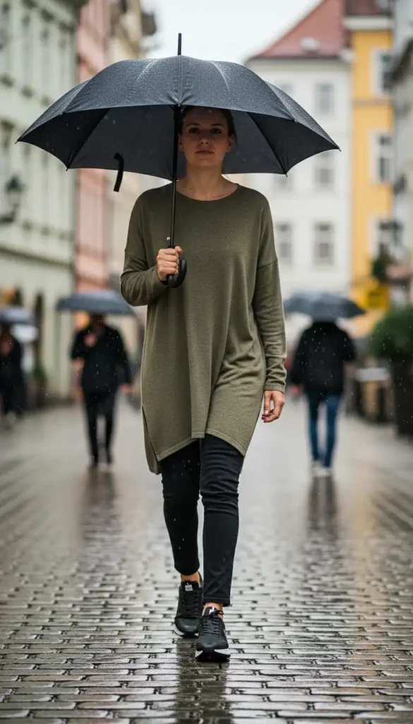 longline-shirt-with-waterproof-sneakers