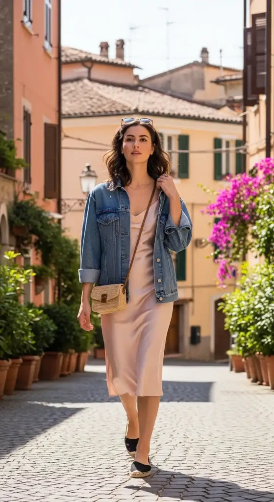 satin-slip-dress-with-denim-jacket