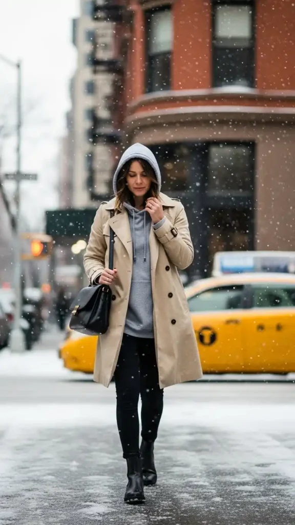 trench-coat-with-hoodie-and-leggings