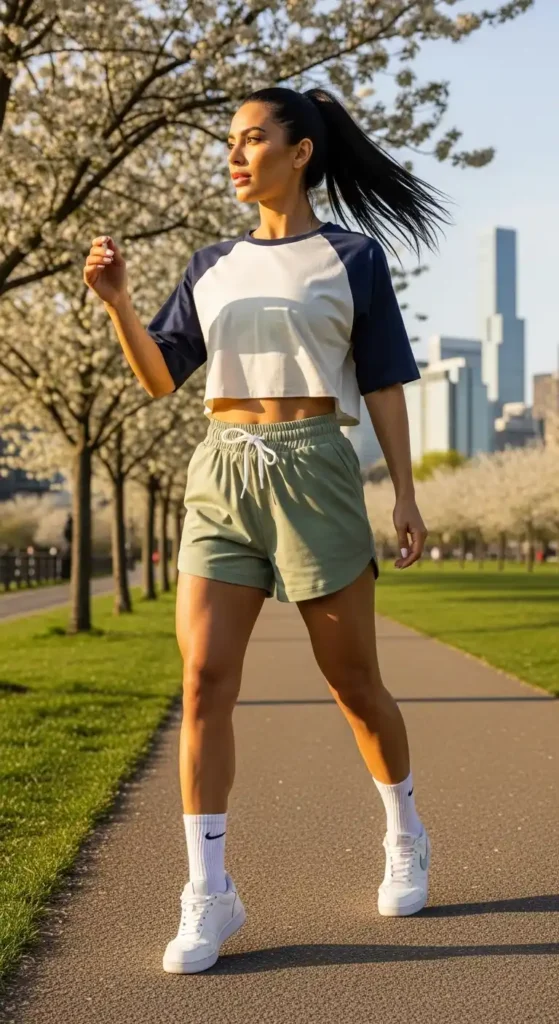 baseball-tee-and-jogger-shorts